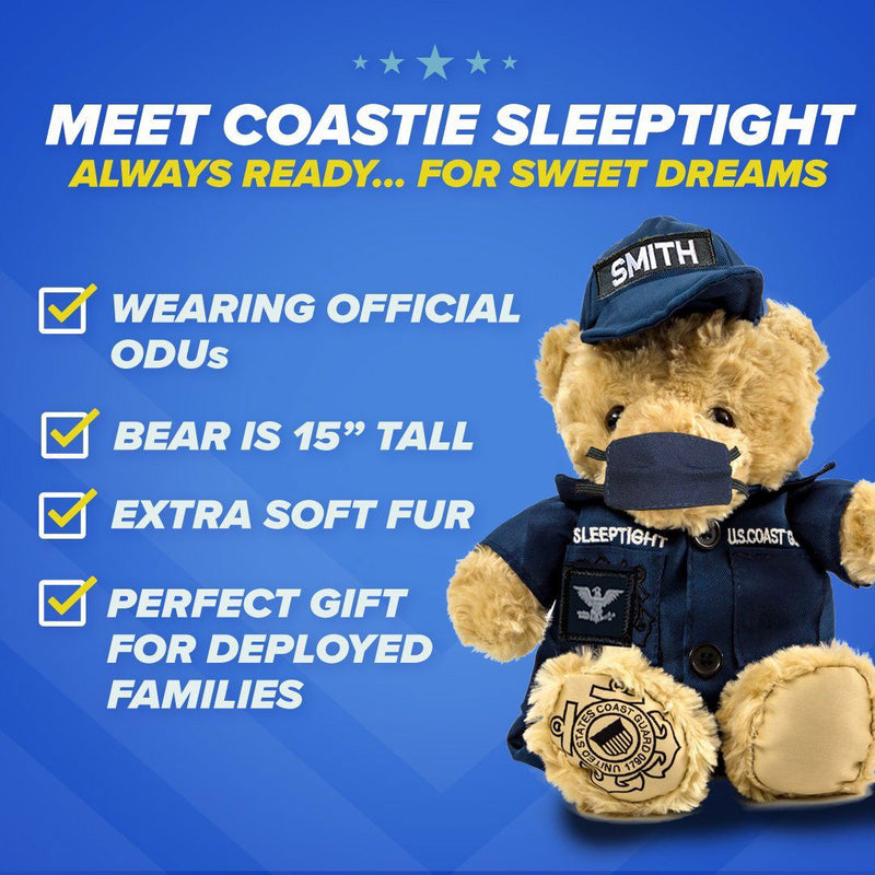 Coast Guard Teddy Bear Personalized Bundle - ZZZ BEARS - 