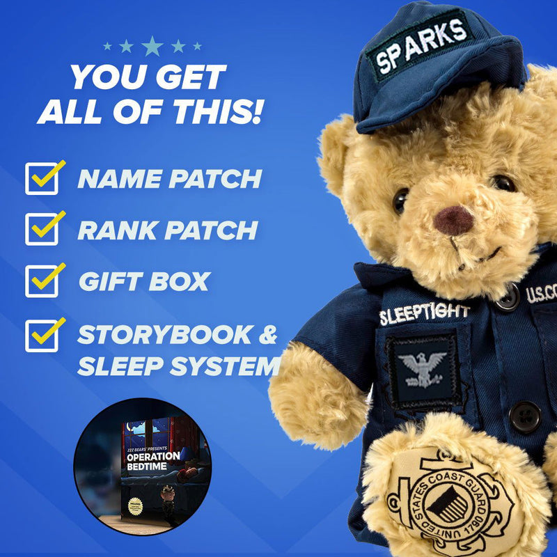 Coast Guard Teddy Bear Personalized Bundle - ZZZ BEARS - 