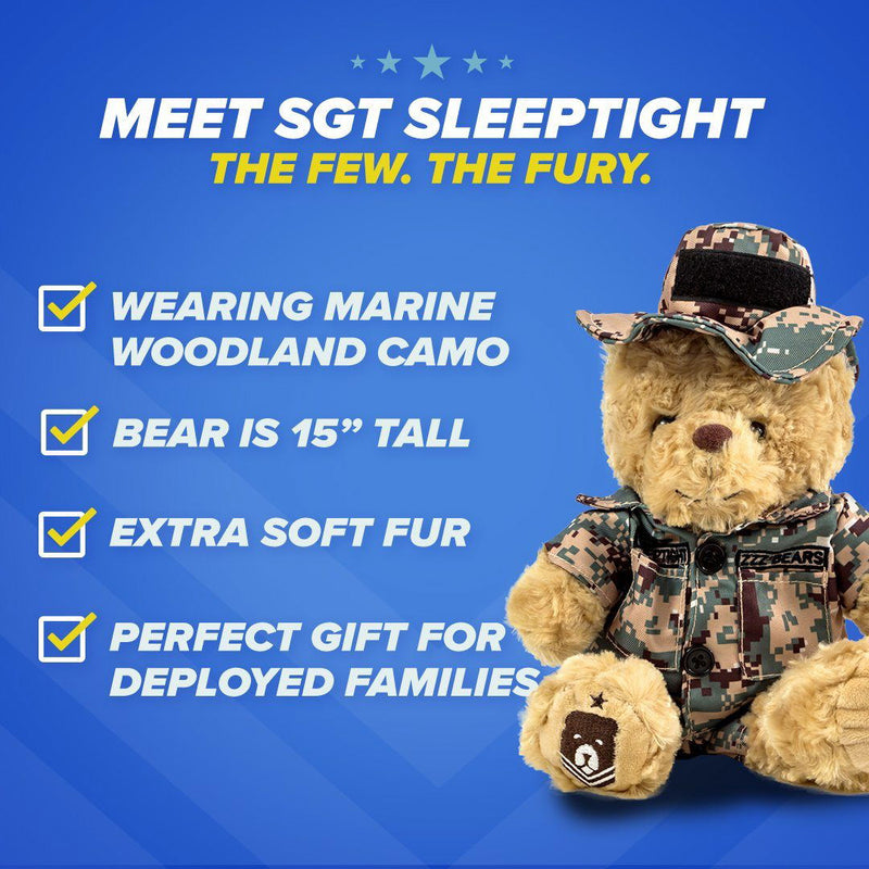 Marine Cammo Teddy Bear Personalized Bundle - ZZZ BEARS - 