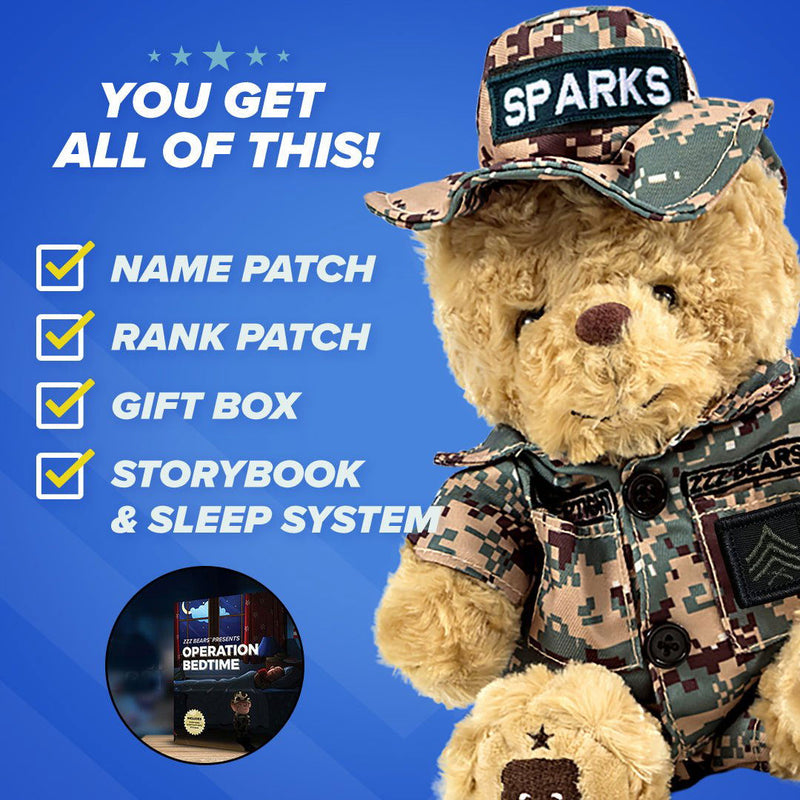 Marine Cammo Teddy Bear Personalized Bundle - ZZZ BEARS - 
