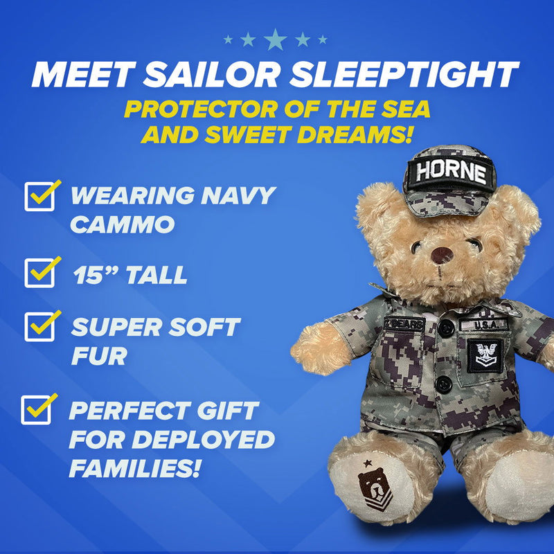 Navy Teddy Bear Cammo Personalized Bundle - ZZZ BEARS - 